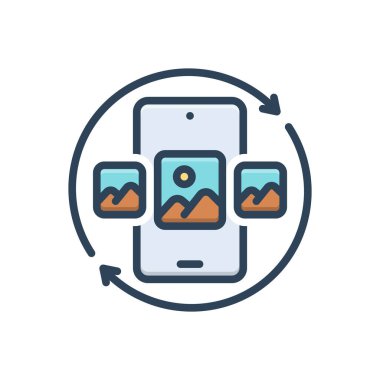 Değişim için renk illüstrasyon simgesi 