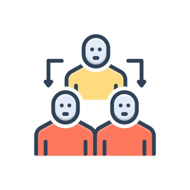 Temsilciler için renk illüstrasyon simgesi 