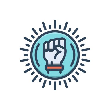 Devrimci için renk illüstrasyon simgesi