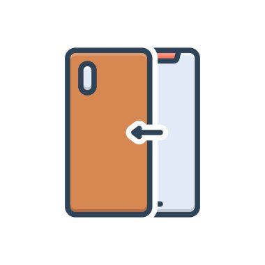 Dava için renk illüstrasyon simgesi 