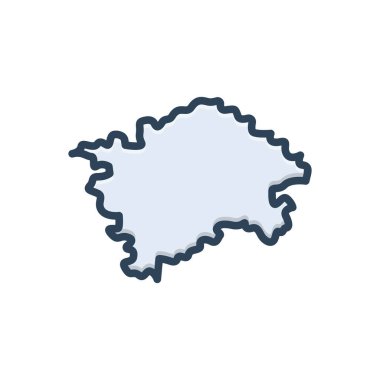 Prag için renk illüstrasyon simgesi 