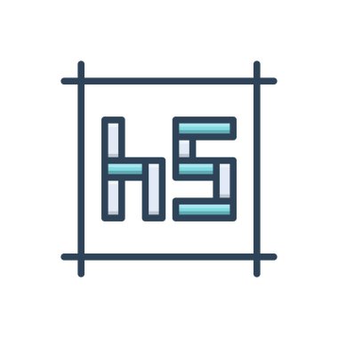 Monogram için renk illüstrasyon simgesi 