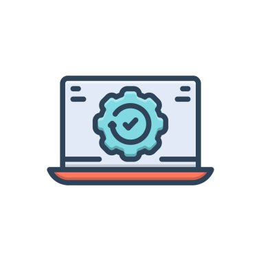 Sürüm için renk illüstrasyon simgesi 