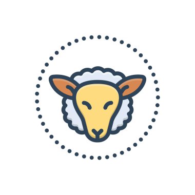 Baş için renk illüstrasyon simgesi 