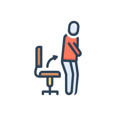 Durma için renk illüstrasyon simgesi 