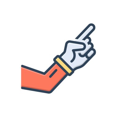 Tehdit edilen renk illüstrasyon simgesi 