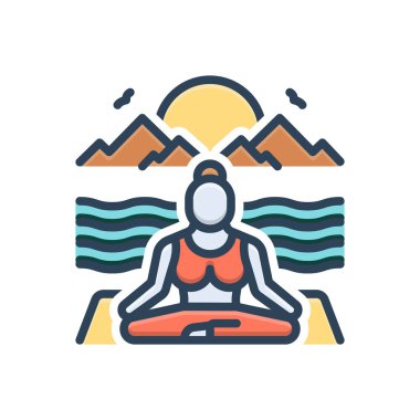 Zihinler için renk illüstrasyon simgesi 