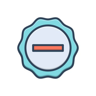 Eksi için renk illüstrasyon simgesi 