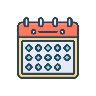 Haftalardır renkli resimleme simgesi 