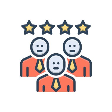 Uzmanlar için renk illüstrasyon simgesi 