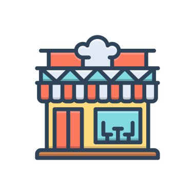 Restoranlar için renk resimleme simgesi 