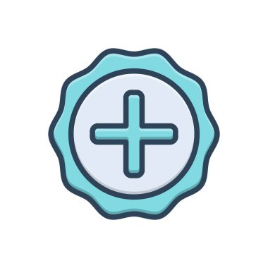 Ek olarak renk illüstrasyon simgesi 