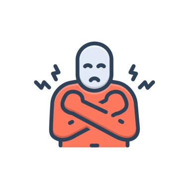 Poz için renk illüstrasyon simgesi 