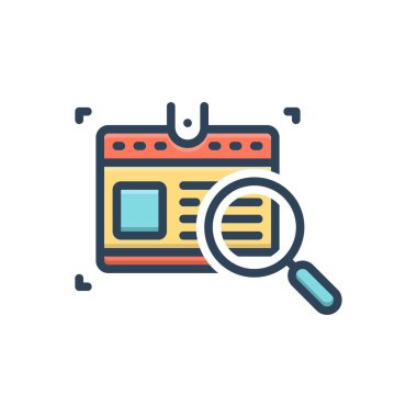 Tanımlanan renk illüstrasyon simgesi 