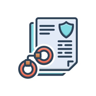 Arama emri için renk illüstrasyon simgesi 