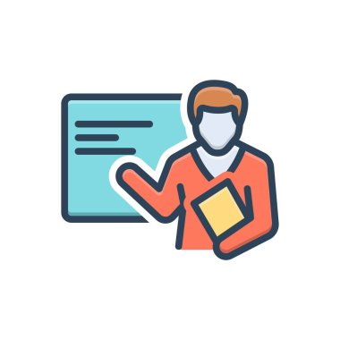 Açıklama için renk illüstrasyon simgesi 