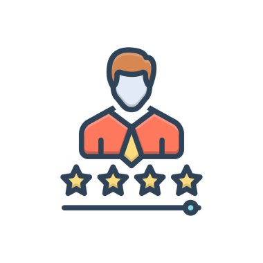 Deneyim için renk illüstrasyon simgesi 