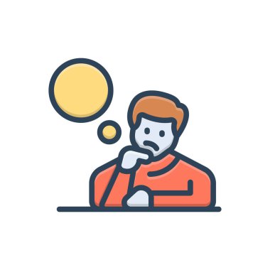 Düşünmek için renk resmetme simgesi 