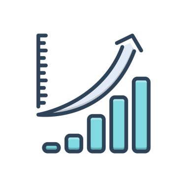 Büyüme için renk illüstrasyon simgesi 