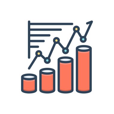 Çubuk için renk illüstrasyon simgesi