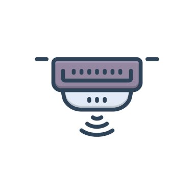 Detektör için renk illüstrasyon simgesi 