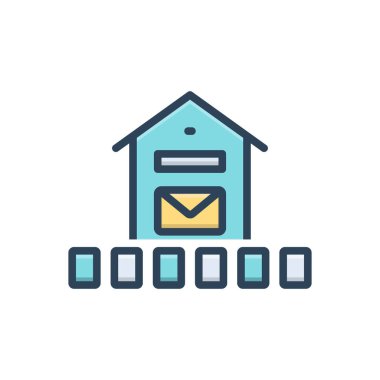 Pin kodu için renk illüstrasyon simgesi