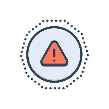 Dikkat için renk illüstrasyon simgesi 