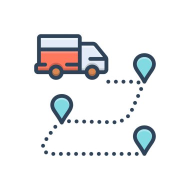 Parça için renk illüstrasyon simgesi 