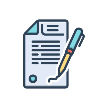 Anlaşma için renk illüstrasyon simgesi 