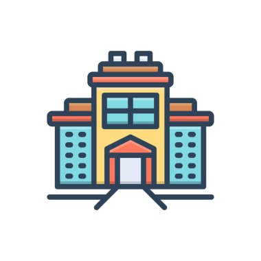 Kurum için renk illüstrasyon simgesi 