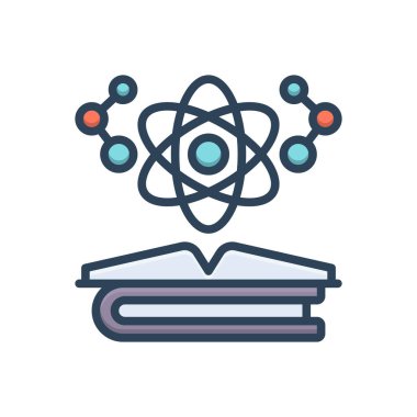 Fizik için renk illüstrasyon simgesi 