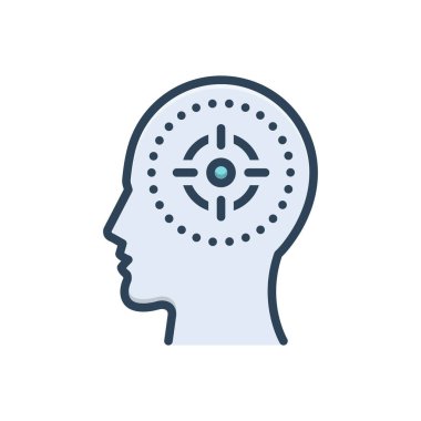 Odaklanma için renk illüstrasyon simgesi  