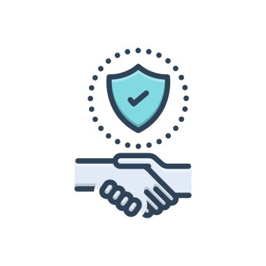 Güven için renk illüstrasyon simgesi 