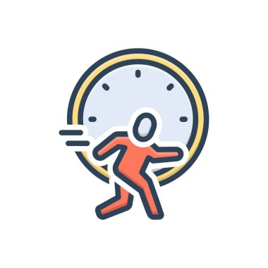 Eylem için renk illüstrasyon simgesi 