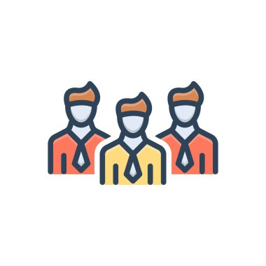 İşçi için renk illüstrasyon simgesi 