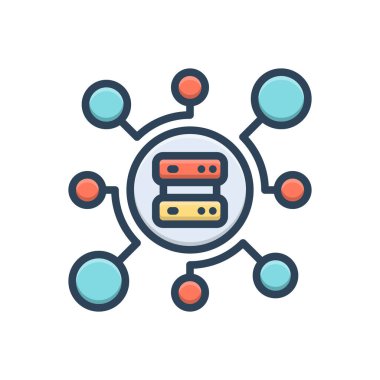 Araştırma için renk illüstrasyon simgesi 