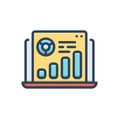 Veri tablosu için renk illüstrasyon simgesi