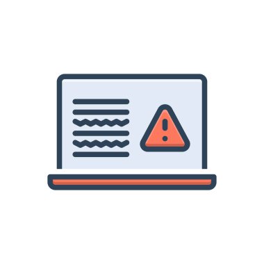 Hata için renk illüstrasyon simgesi 