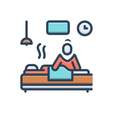 Masaj için renk illüstrasyon simgesi 