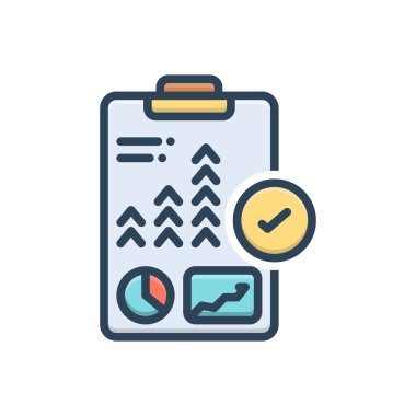 Sonuç olarak renk illüstrasyon simgesi 