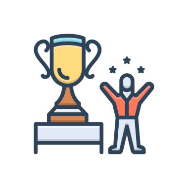 Başarı için renk illüstrasyon simgesi 