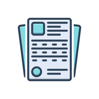 Biçim için renk illüstrasyon simgesi 