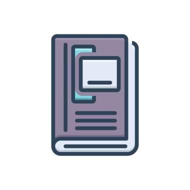 Kitap için renk illüstrasyon simgesi 