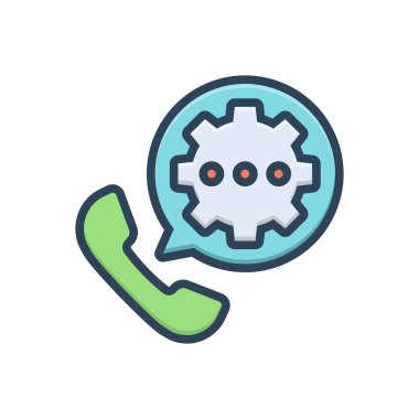 Servis için renk illüstrasyon simgesi 