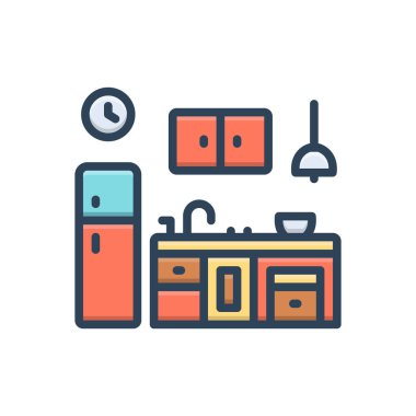 Mutfak için renk resimleme simgesi 