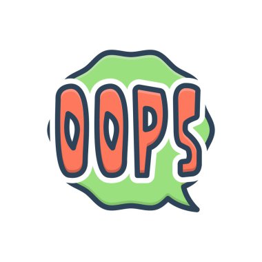 Ops için renk illüstrasyon simgesi 