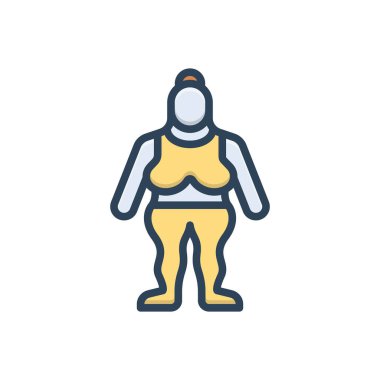 Tombul için renk illüstrasyon simgesi 