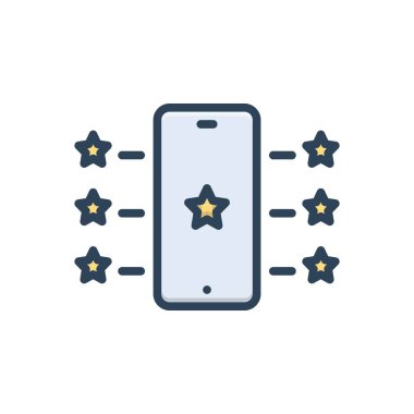 Özellik için renk illüstrasyon simgesi 