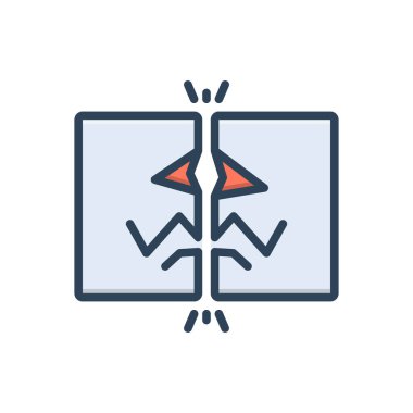 Hasarlı için renk illüstrasyon simgesi 