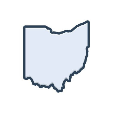 Dayton için renk illüstrasyon simgesi 